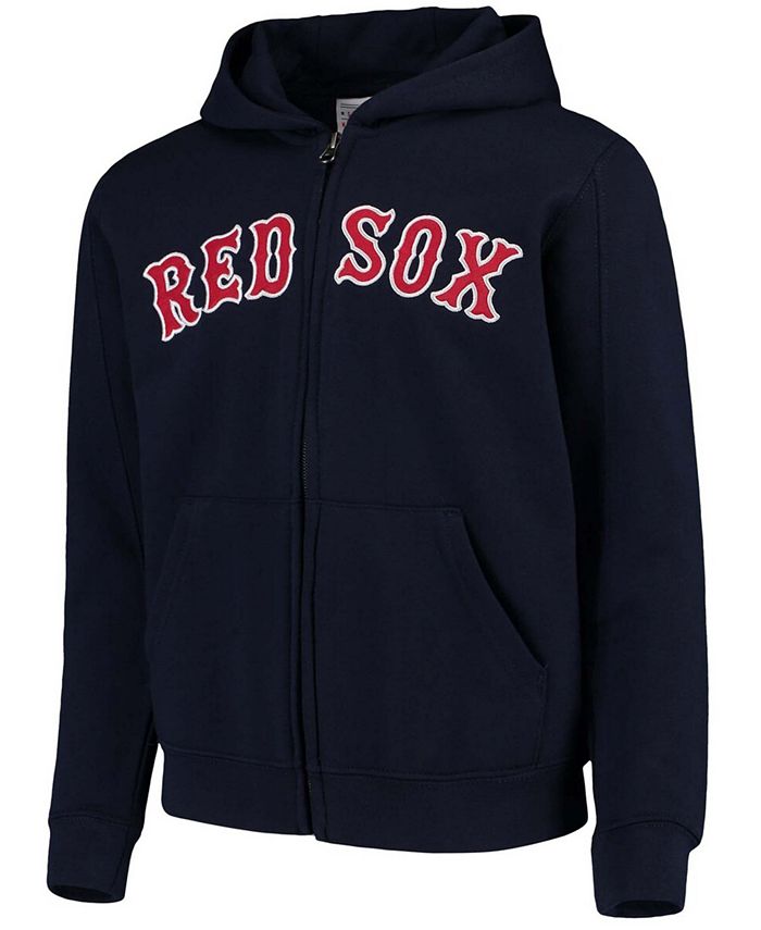 Youth Boston Red Sox Navy/Red All That Full-Zip Hoodie