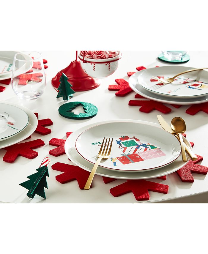 The Cellar Holiday Salad Plates, Set of 4, Created for Macy's Macy's
