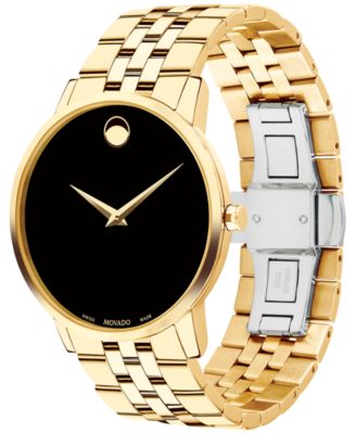 Men's Swiss Museum Classic Gold-Tone PVD Stainless Steel Bracelet Watch 40mm