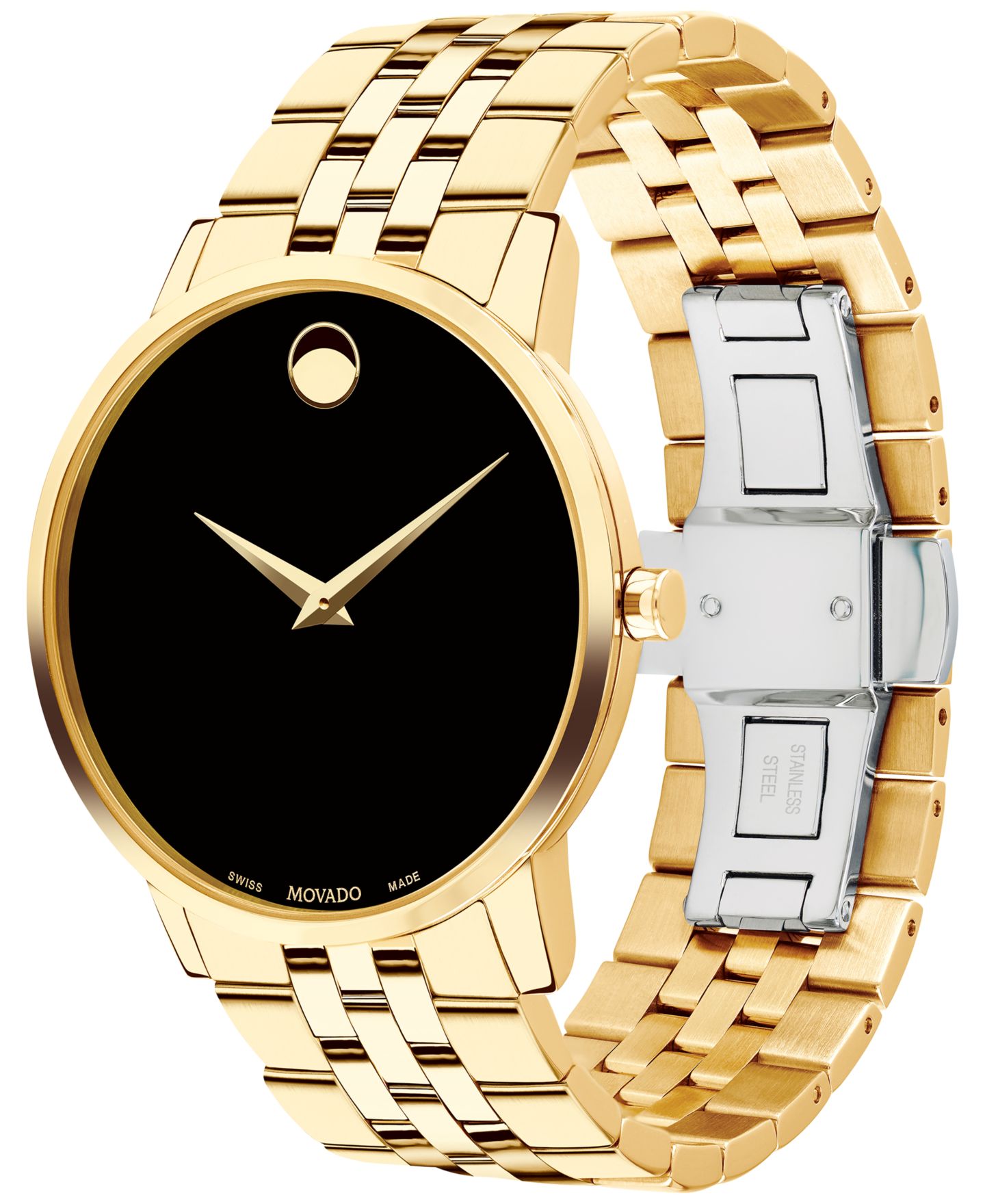 Мужские часы Movado Swiss Museum Classic Gold-Tone PVD Stainless Steel Bracelet Watch 40mm — фото 2