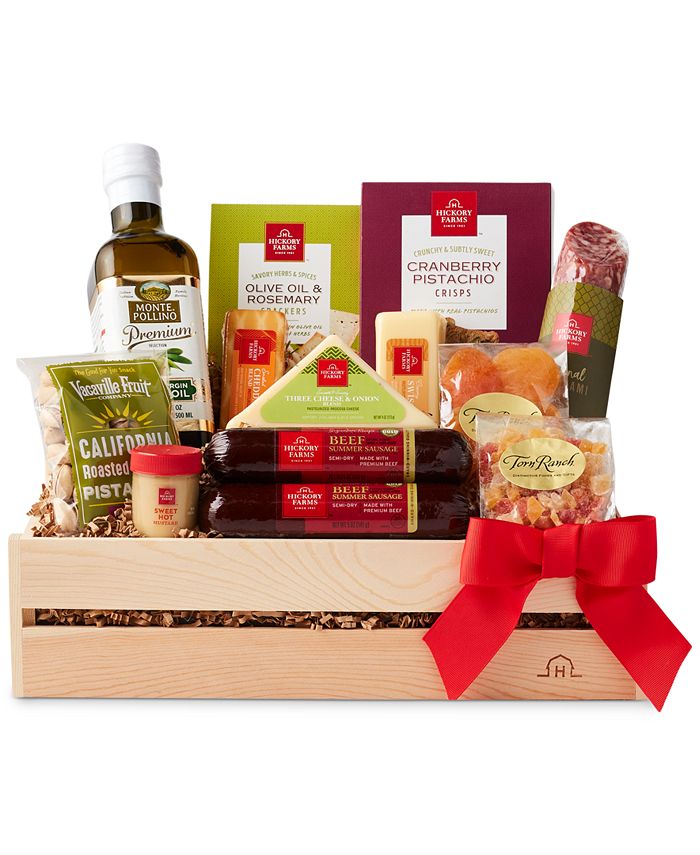 Hickory Farms Holiday Deluxe Meat & Cheese Gift Crate & Reviews Food