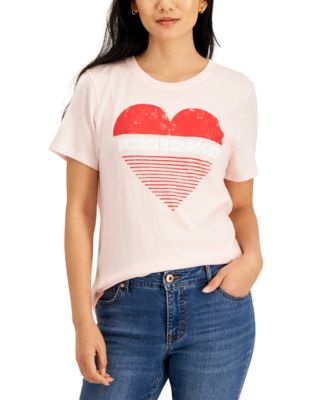 Style & Co - Cotton Heart Graphic-Print T-Shirt
