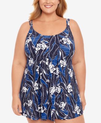 plus tummy control swimdress