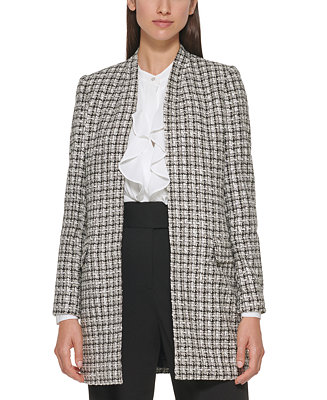 Calvin Klein Petite Open Front Tweed Jacket & Reviews - Wear to Work ...