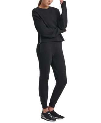 DKNY - Women's Cotton Side-Zip Cropped Top