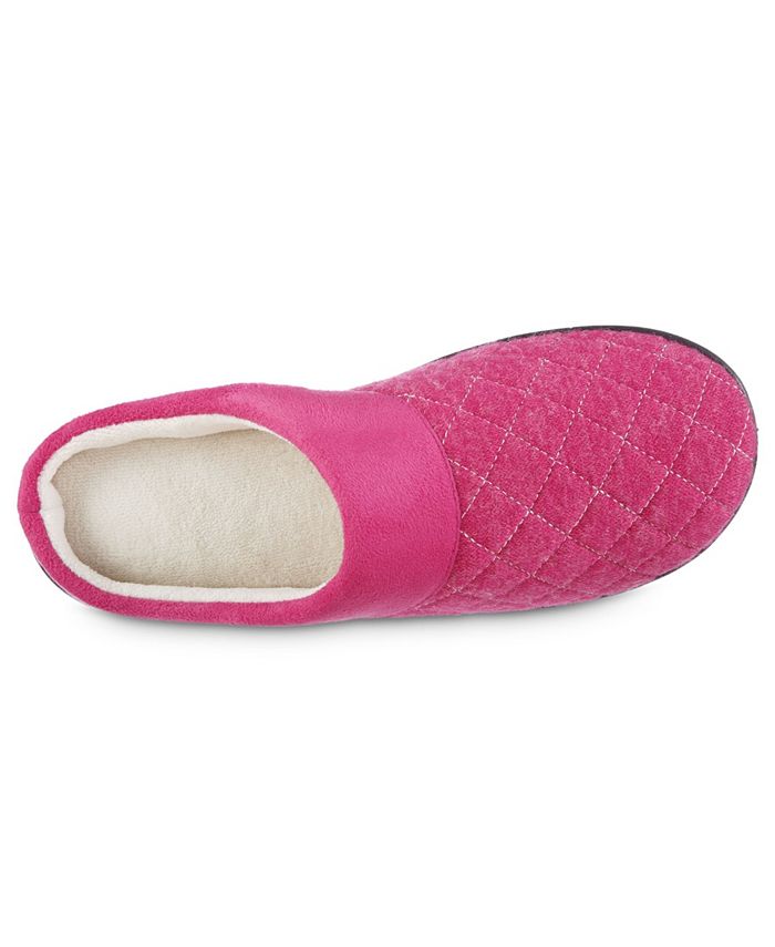 Isotoner Signature Women's Diamond Quilted Morgan Hoodback Slippers ...