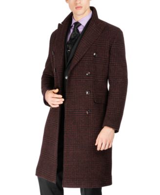 men's glen plaid overcoat