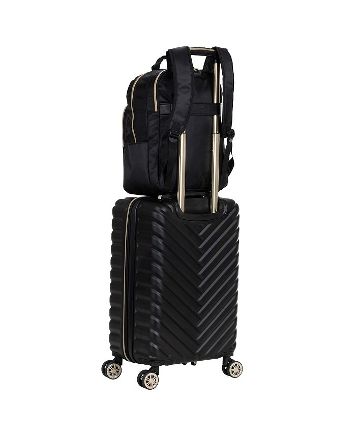 Cole Reaction Madison Square Hardside Chevron Expandable 2pc 20" Carry On Luggage