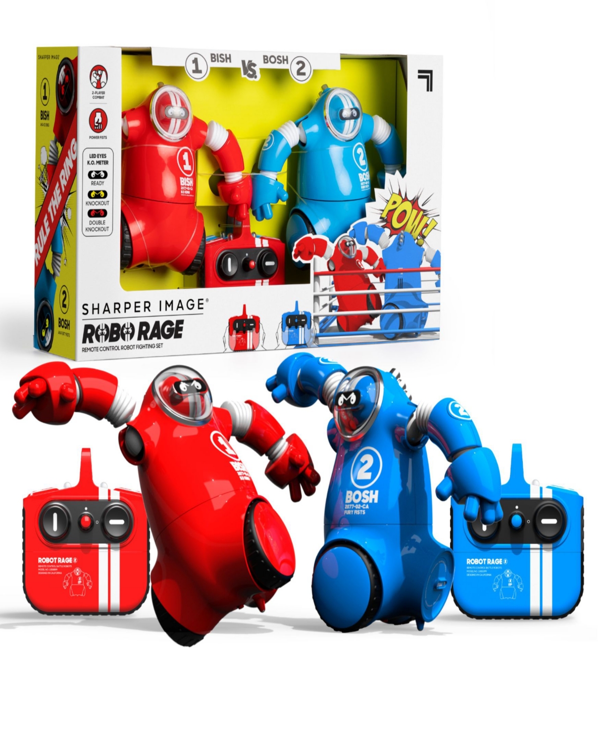 Sharper Image Robo Rage Remote Control Two-player Robot Fighting Set In Blue