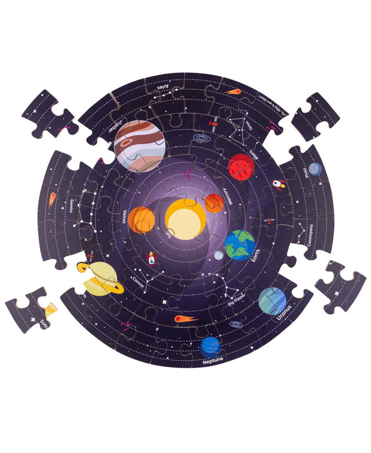 Bigjigs Toys Kids' - Solar System Circular Floor Puzzle In Multi