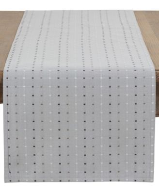 Table Runner with Stitched Line Design, 54" x 16"