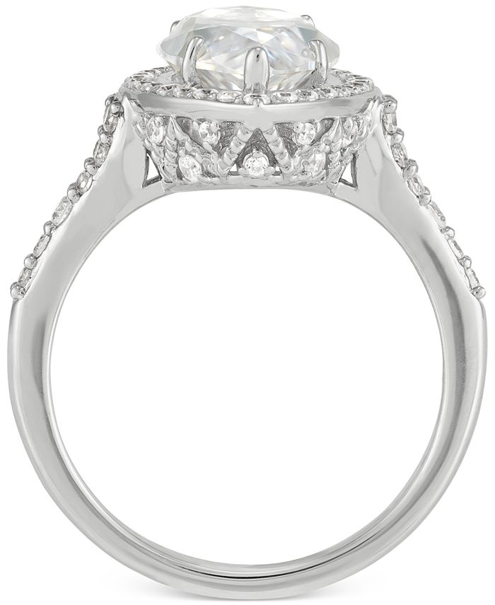 Macy's - Cubic Zirconia Marquise Halo Ring in Sterling Silver