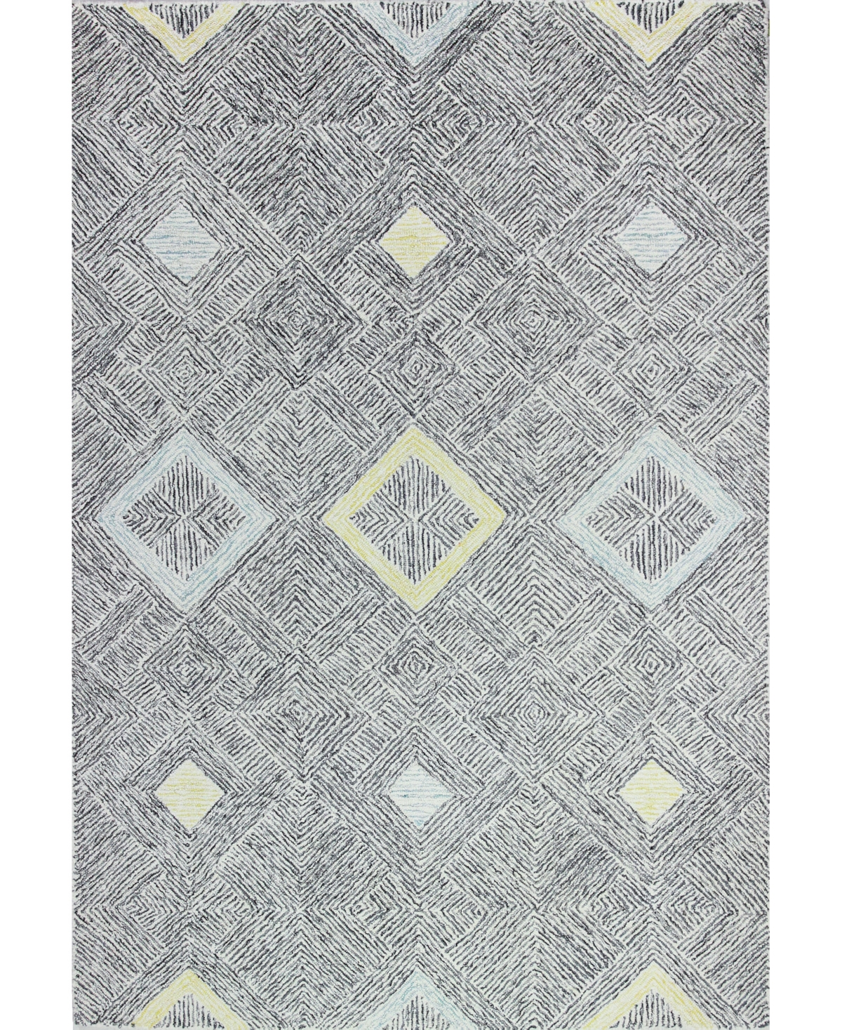 Bb Rugs Taron AL128 5' x 7' 6in Area Rug - Ivory, Gray
