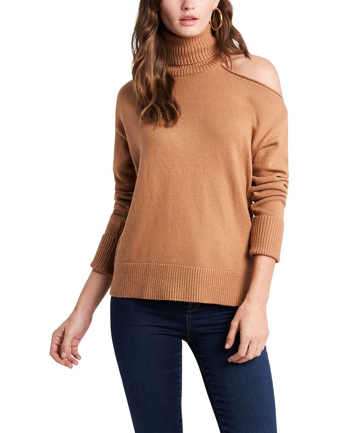 1.STATE Cold-Shoulder Cuffed Turtleneck Sweater & Reviews - Sweaters - Women  - Macy's