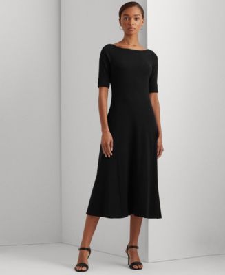 Lauren Ralph Lauren Stretch Cotton Midi Dress - Macy's