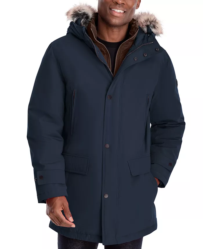 Men's Hooded Bib Snorkel Parka Coat - thumbnail 4