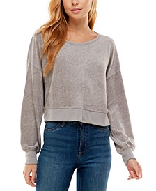 Dropped-Shoulder Open-Back Sweatshirt