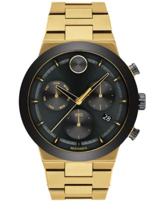 movado bold chronograph gold