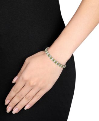 Aquamarine (9-5/8 ct. t.w.) & Diamond Accent S Link Bracelet in Sterling Silver