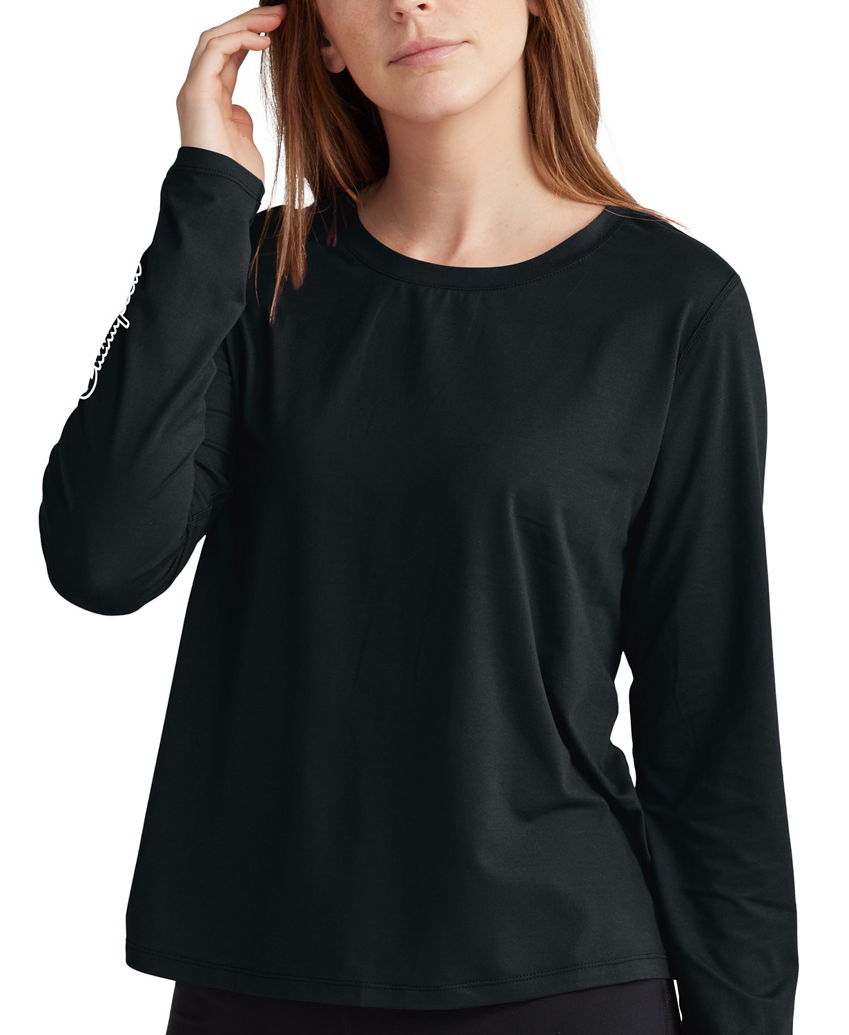 Womens Soft Touch Eco Cutout Long-Sleeve Top