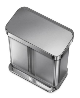 Brushed Stainless Steel 58L Dual Compartment  Recycler