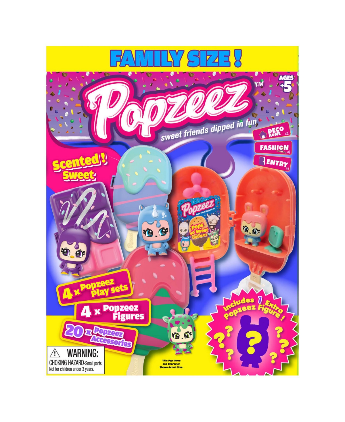 Popzeez Kids' Family Size Sweet Friends Dipped In Fun Set, 28 Piece In Multi