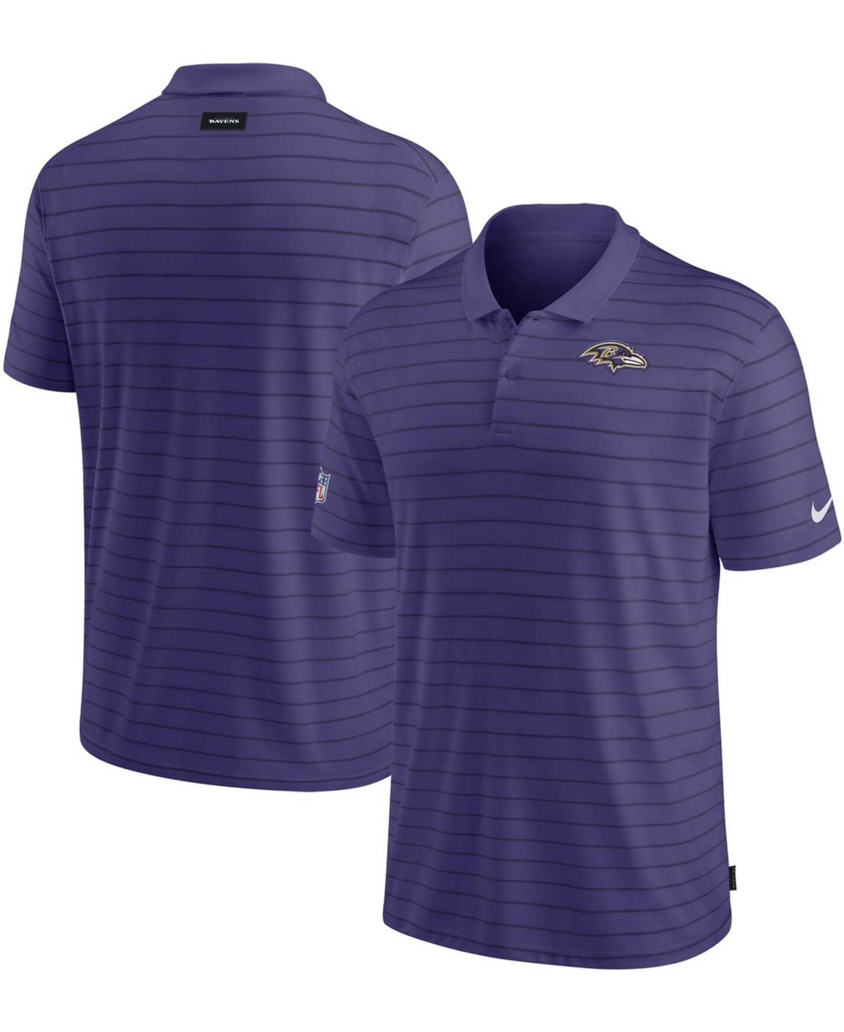 Nike Men's Purple Baltimore Ravens Sideline Victory Coaches Performance Polo Shirt