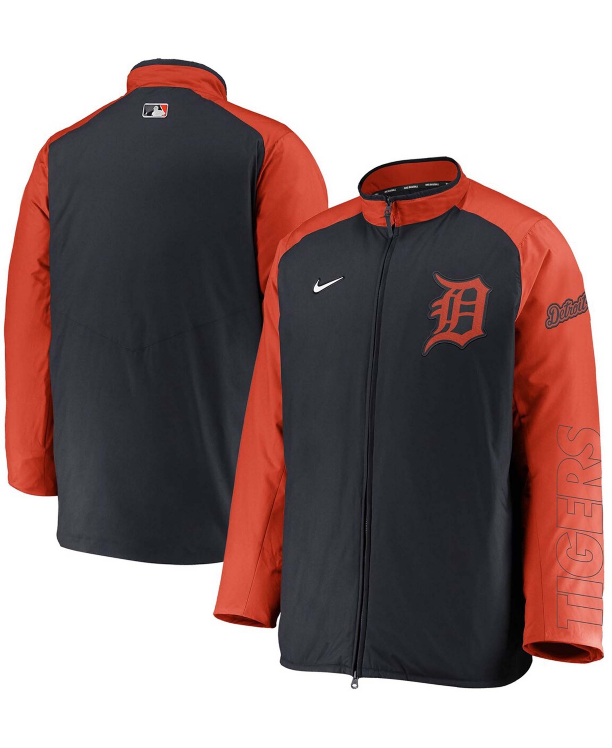 Men's Navy, Orange Detroit Tigers Authentic Collection Dugout Full-Zip Jacket