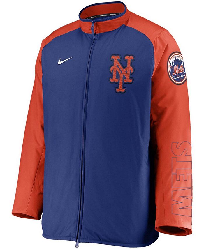 Nike Men's Royal, Orange New York Mets Authentic Collection Dugout Full ...