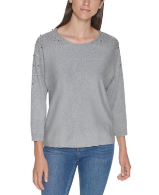 calvin klein embellished sweater