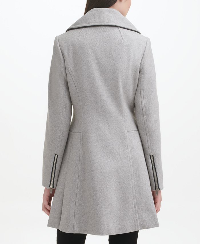 GUESS Women's Asymmetrical Button Front Walker Coat & Reviews - Coats ...
