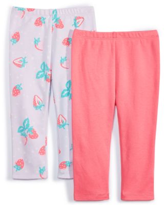 First Impressions - Baby Girls 2-Pk. Strawberry Dot Leggings