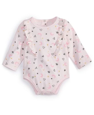 First Impressions - Baby Girls Love Stars Long Sleeve Bodysuit