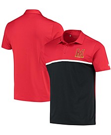 Men's Black and Red Maryland Terrapins Game Day Performance Polo Shirt