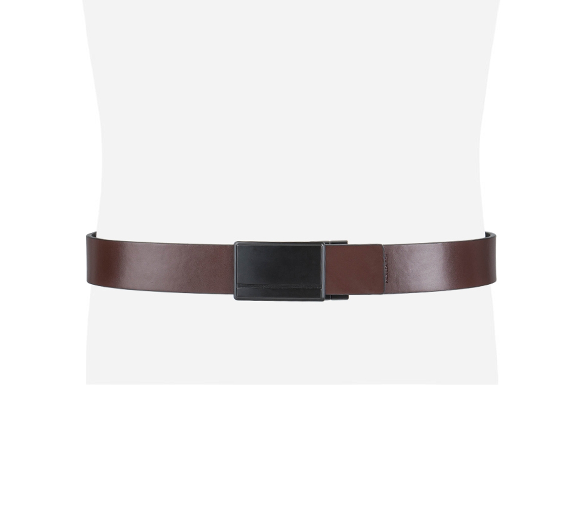 Shop Alfani Men's Reversible Compression Buckle Belt, Created For Macy's In Navy,black