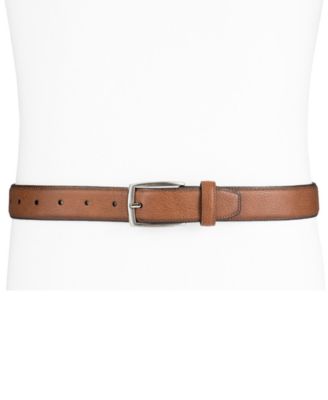 Men's Faux Leather Pebble Grain Stretch Belt