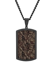 Men's Camo Dog Tag in Stainless Steel Pendant Necklace