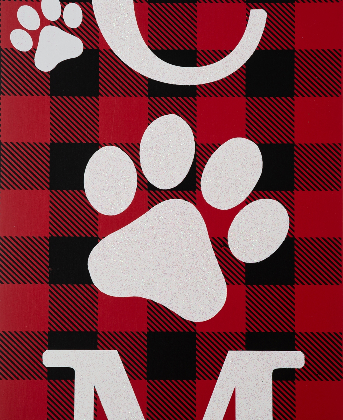 Glitzhome Wooden Plaid Pet 
