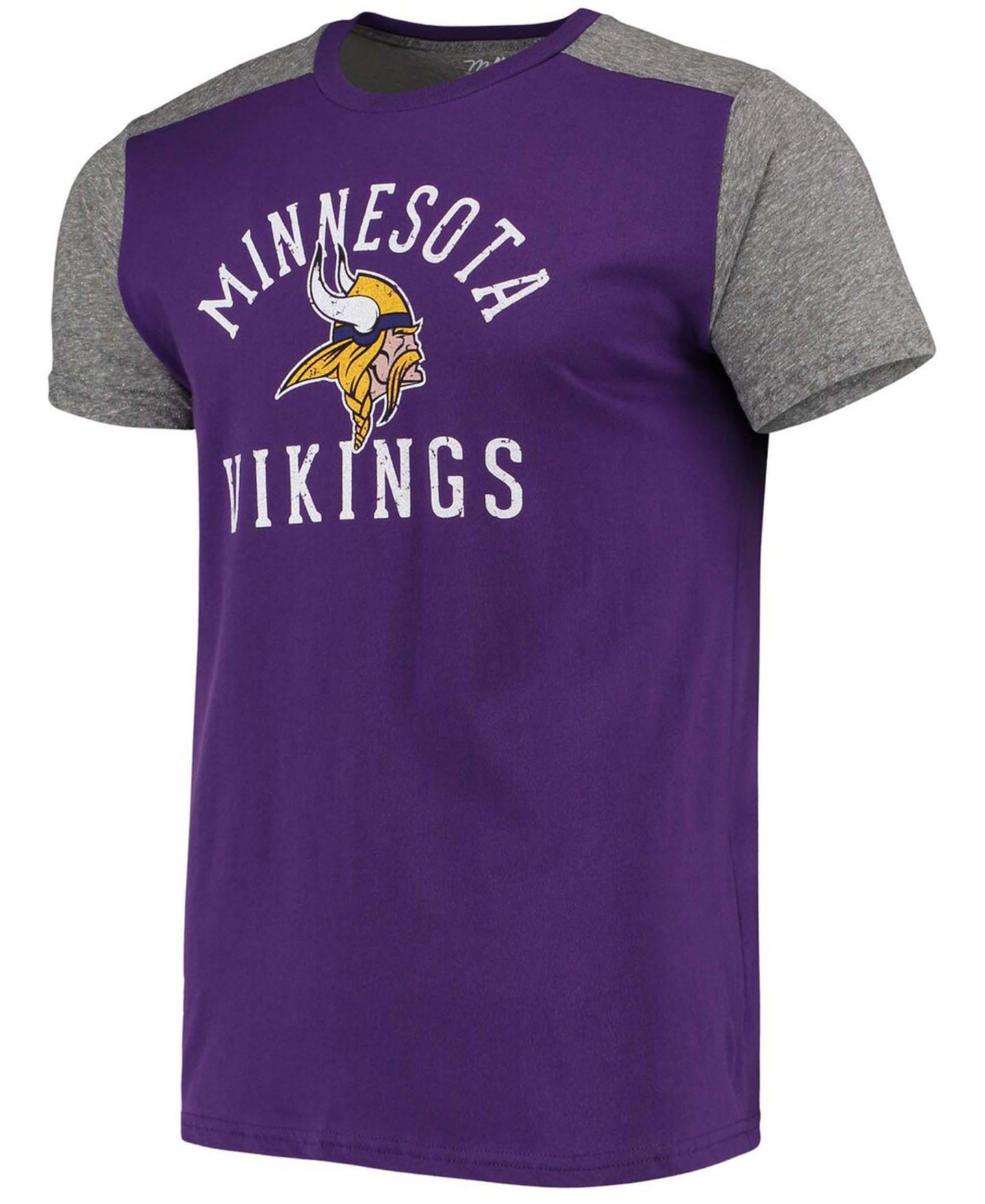 Мужская футболка Majestic Purple, Gray Minnesota Vikings Field Goal Slub — фото 3