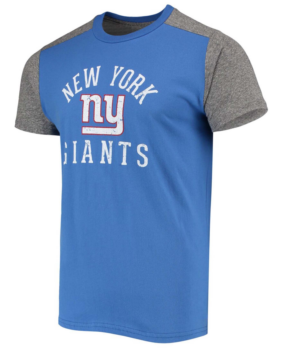 Majestic Men's Royal, Gray New York Giants Field Goal Slub T-shirt In Royal Blue,gray