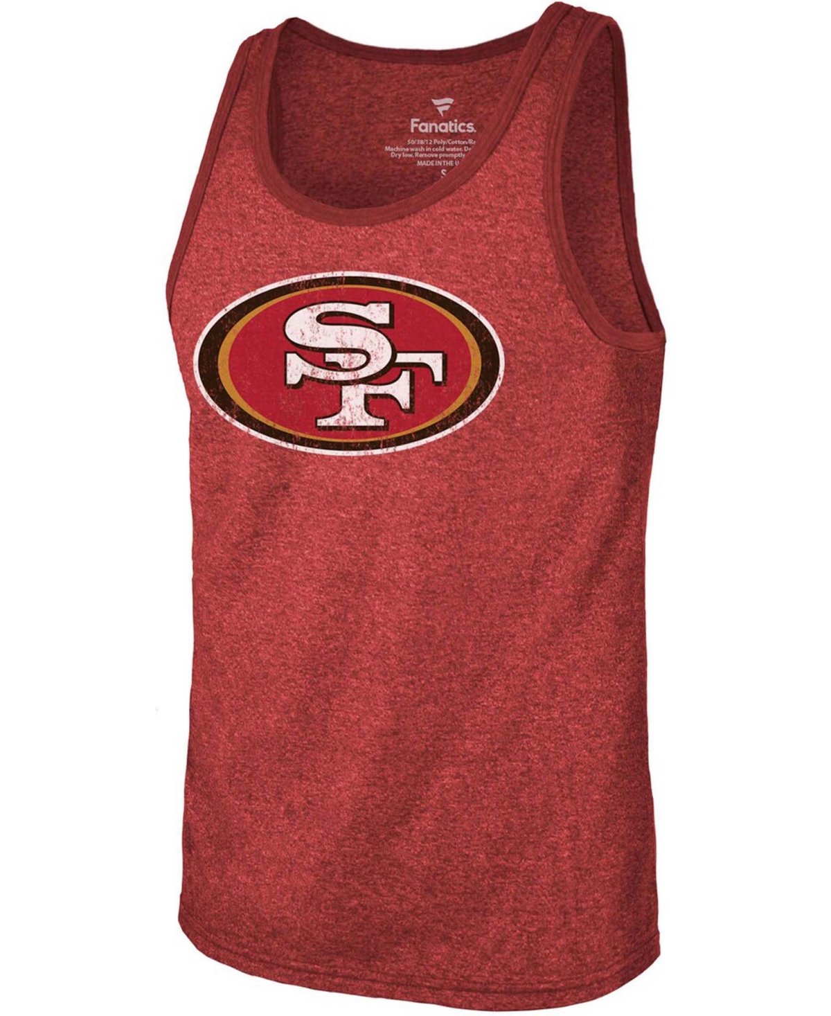 Men's George KittleSan Francisco 49Ers Name Number Tri-Blend Tank Top - Scarlet