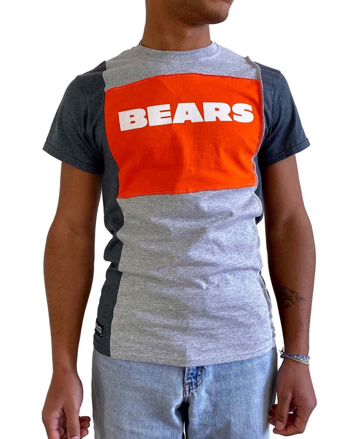 Men's Heathered Gray Chicago Bears Split T-shirt - Heathered Gray
