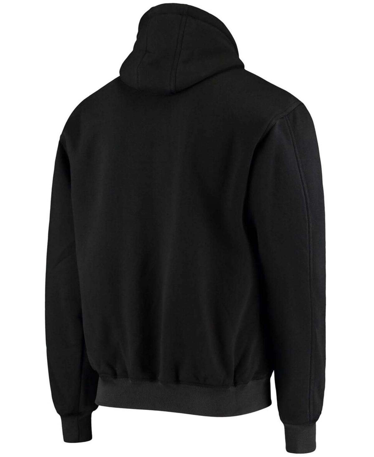 DUNBROOKE MEN'S BLACK NEW ORLEANS SAINTS CRAFTSMAN THERMAL LINED FULL-ZIP HOODIE 