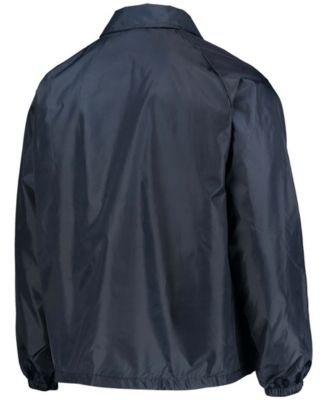 Men's Navy New England Patriots Coaches Classic Raglan Full-Snap Windbreaker Jacket