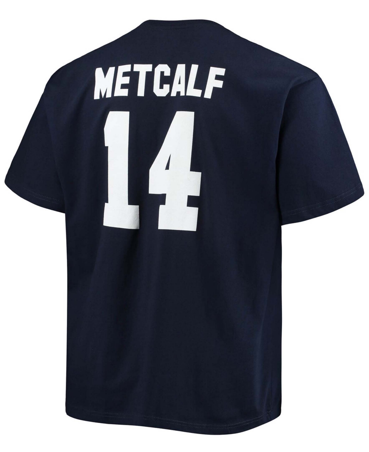 Men's Big and Tall Dk Metcalf CollegeSeattle Seahawks Player Name Number T-shirt - Navy