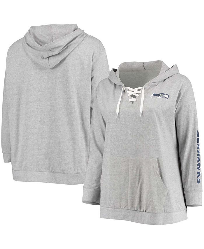 Fanatics Women's Plus Heathered Gray San Francisco 49Ers Lace-Up