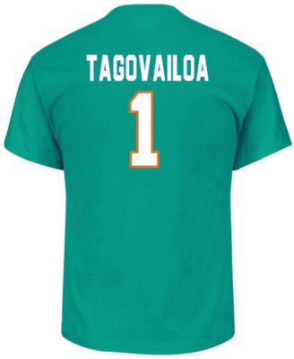 Men's Big and Tall Tua Tagovailoa Aqua Miami Dolphins Eligible Receiver Iii Name Number T-shirt