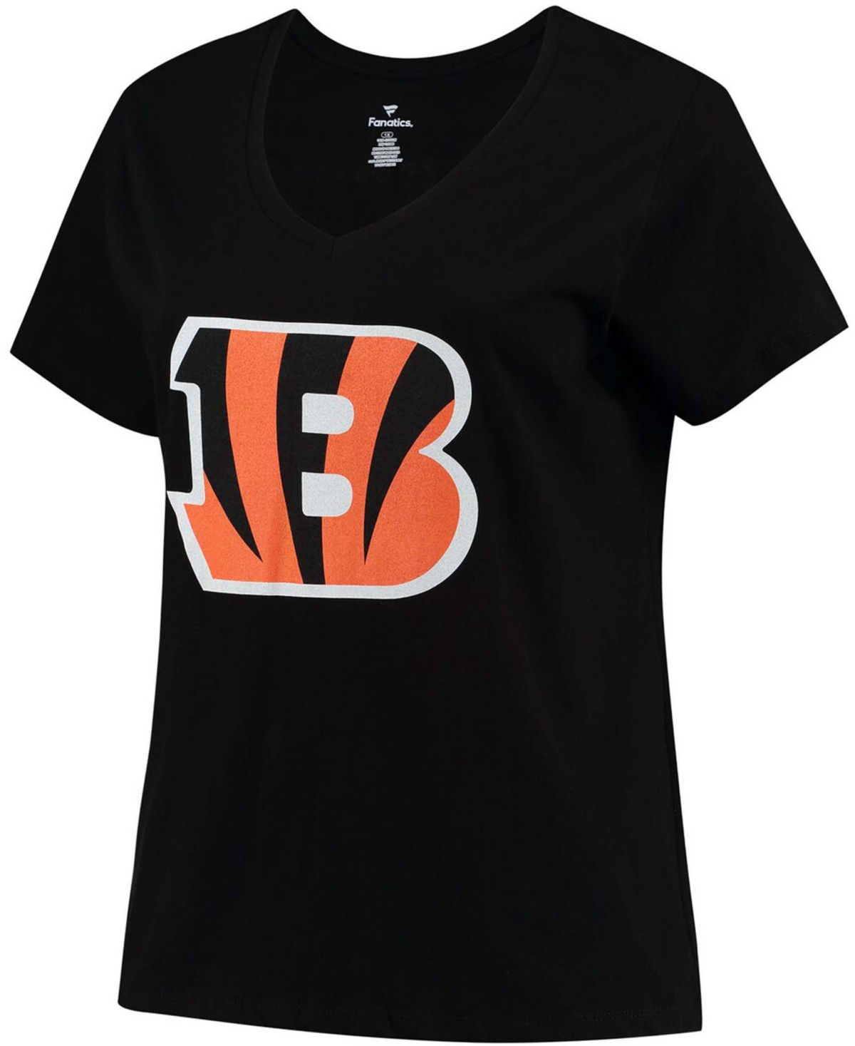 Women's Plus Size Joe BurrowCincinnati Bengals Fair Catch Name Number V-Neck T-shirt - Black