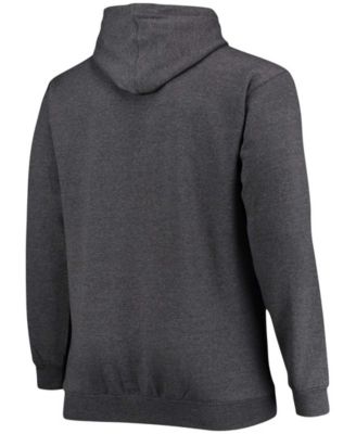 Men's Big and Tall Heathered Charcoal New Orleans Saints Practice Pullover Hoodie