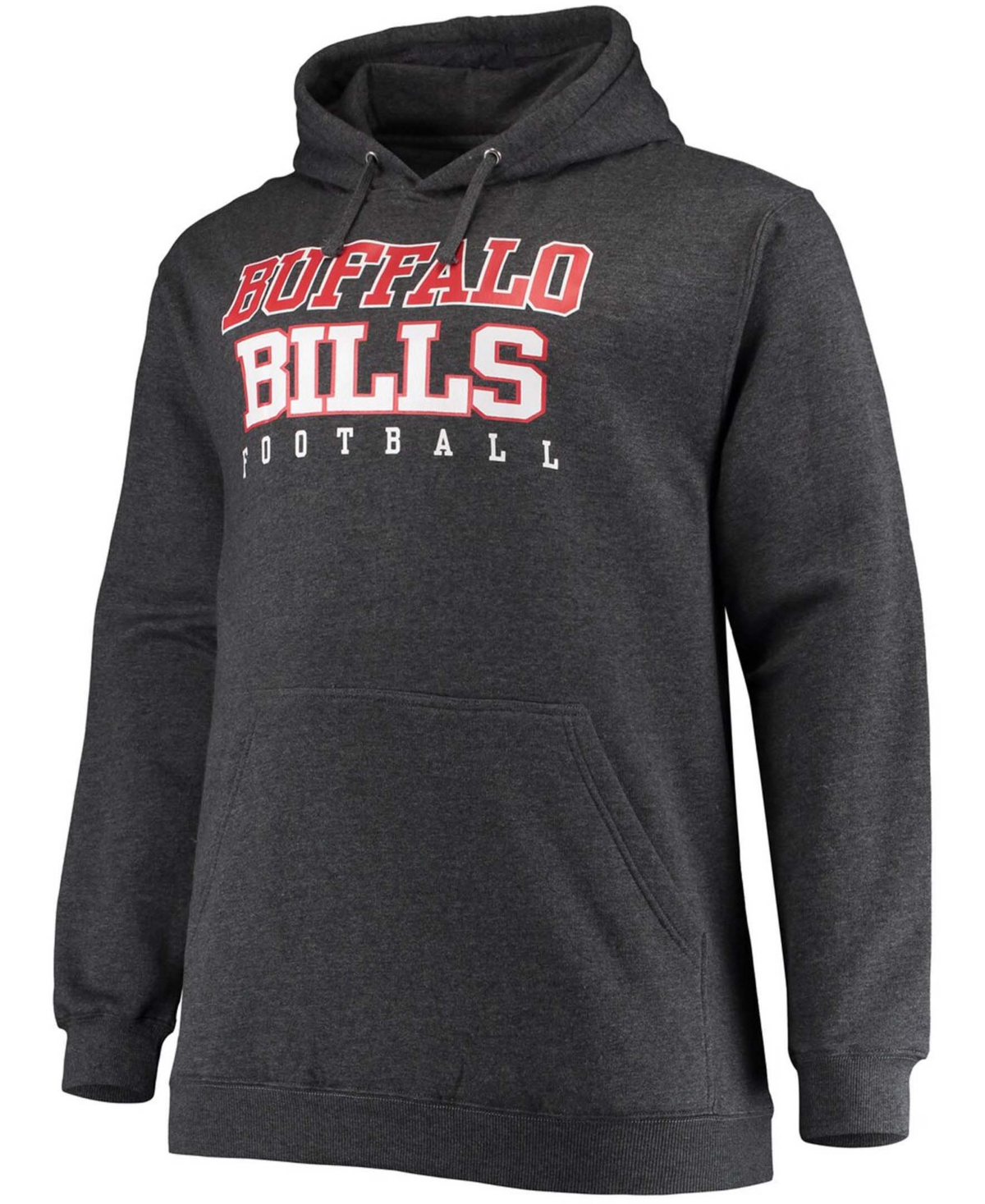 Fanatics Men's Heathered Charcoal Buffalo Bills Big And Tall Practice Pullover Hoodie In Heather Gr